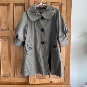 Lovely Femine Puff Sleeve Trench Jacket